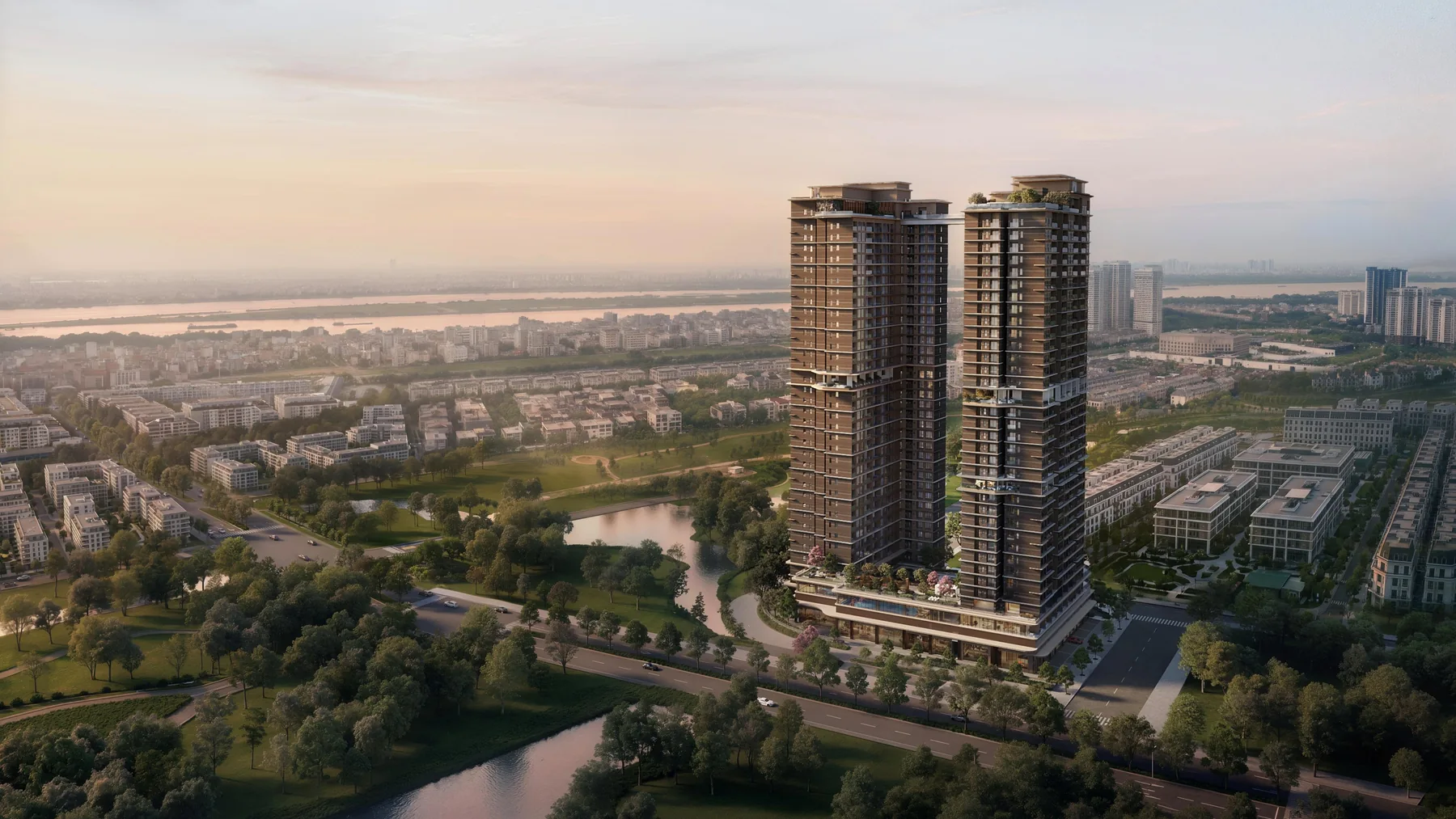 Phối cảnh Maison Privée giữa khu đô thị Ciputra